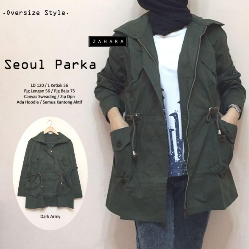 Seoul Parka Jaket Parka Wanita Oversize Style Best Seller