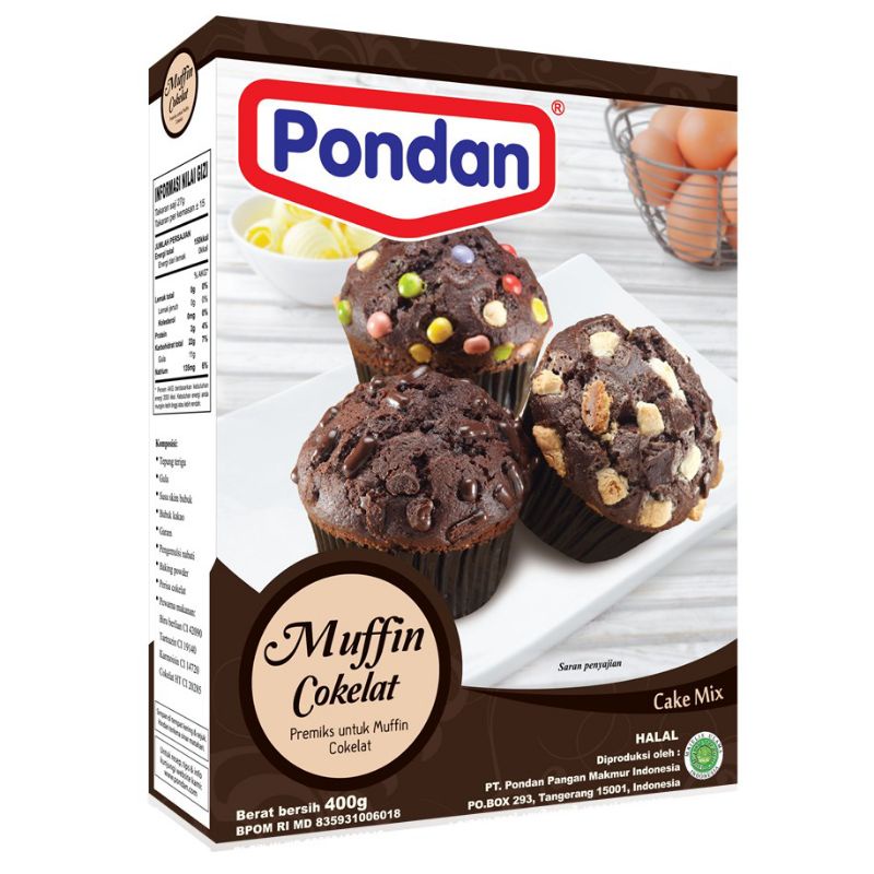 

PONDAN MUFFIN COKELAT 400GR