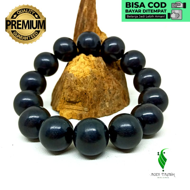 Gelang Kayu Galih Kelor Hitam Asli Size 16mm ORGINAL!!!