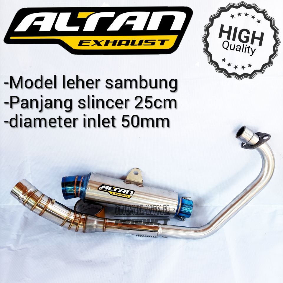 knalpot racing altan exhaust kompetisi winner corong blue