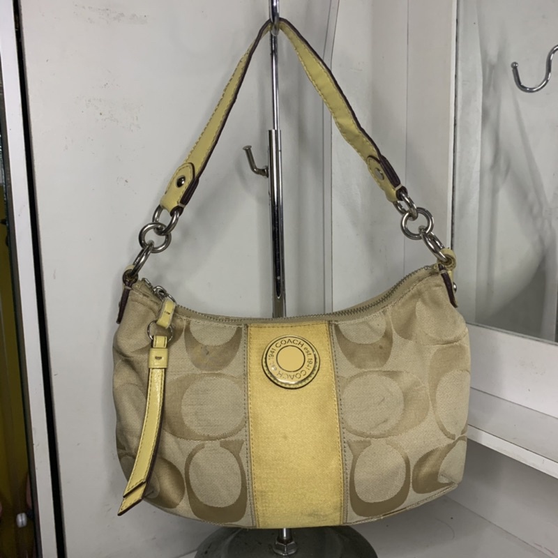 PRELOVED Shoulderbag COACH Yellow signature