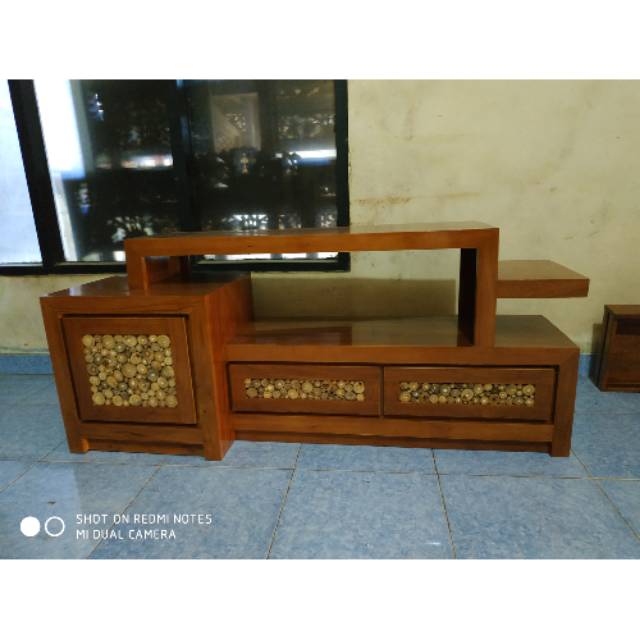 Meja / bufet TV minimalis koin jati