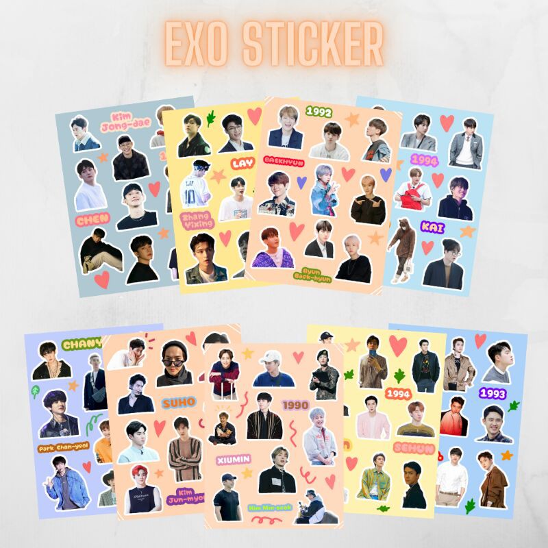 

Stiker K-POP | EXO Sticker Sheet