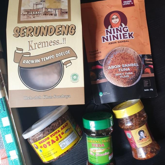 

Paket Makanan Pendamping Nasi Khas Surabaya (Oseng Tuna Asap, Abon Sam