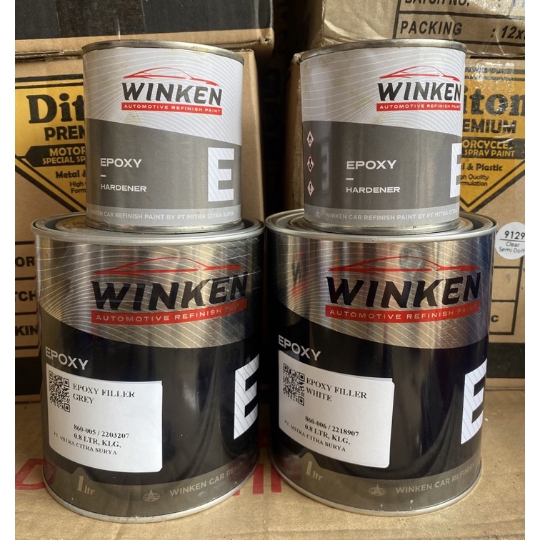 Cat Epoxy Filler Winken 1 liter + Hardener Cat Dasar Epoxy