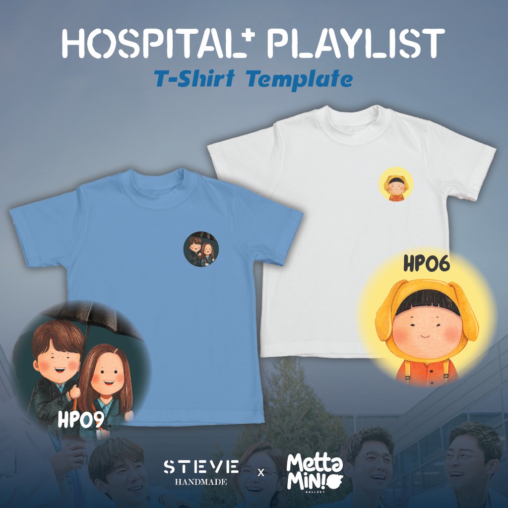 T-Shirt Kaos Hospital Playlist Theme [Steve x Mettamini]