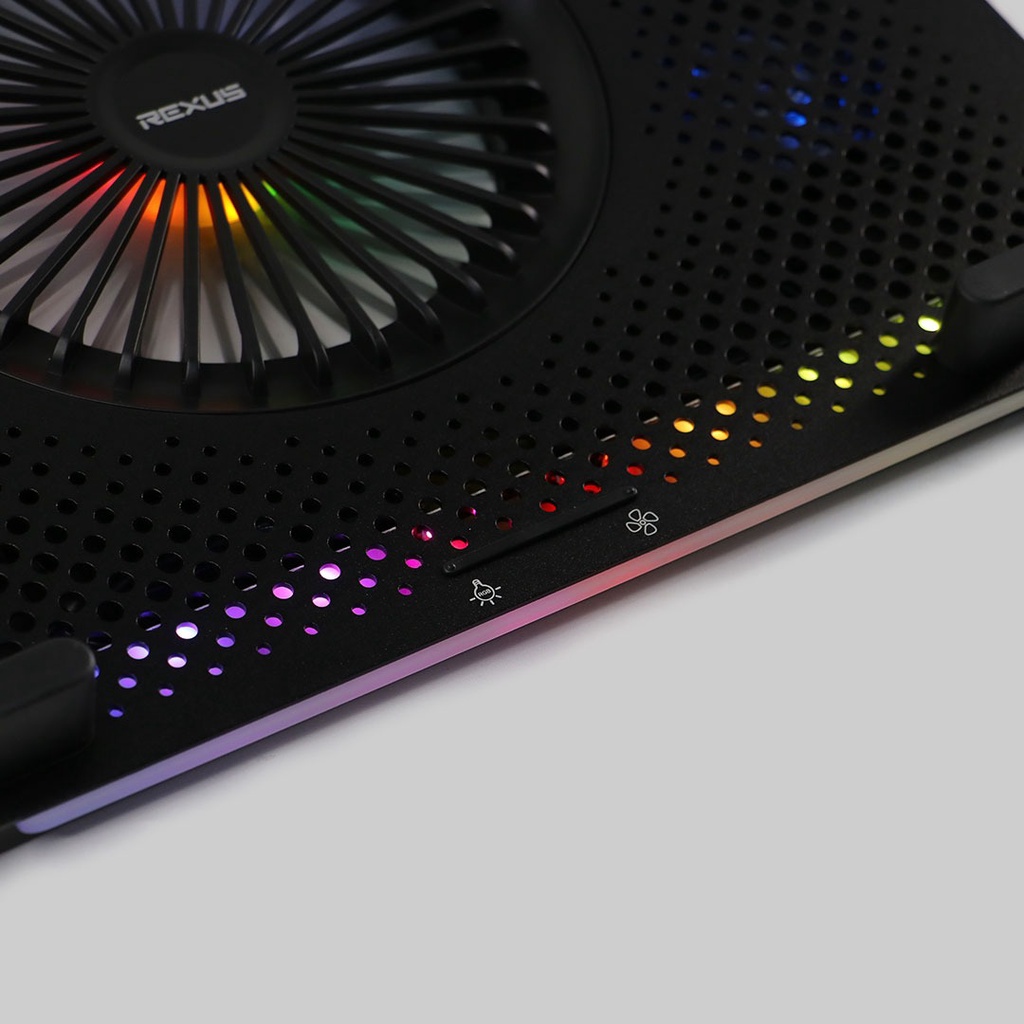 Coolingpad Cooler Laptop RGB Adjustable REXUS BREEZE B150 B-150 B 150 5 Fans Adjustable RGB Cooling Pad Kipas Laptop