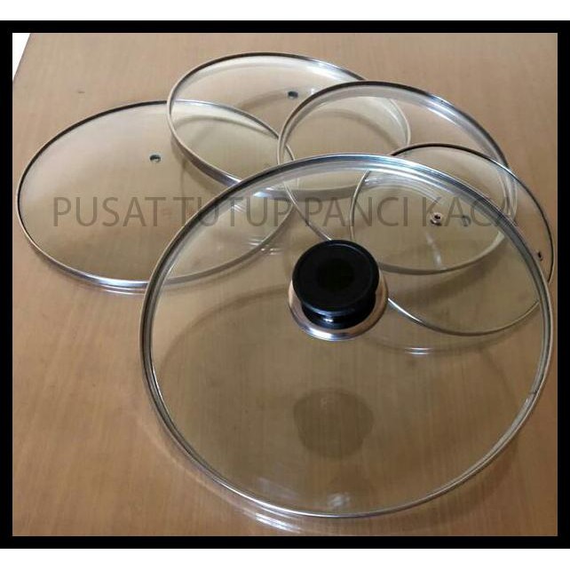 Tutup Panci Kaca 30 Cm Dengan Knop