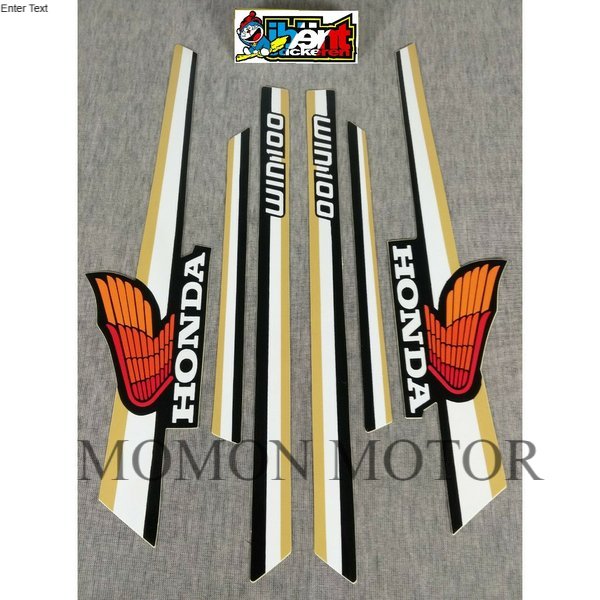 Sticker STIKER STRIPING LIS VARIASI HONDA WIN100 WIN 100 PUTIH GOLD