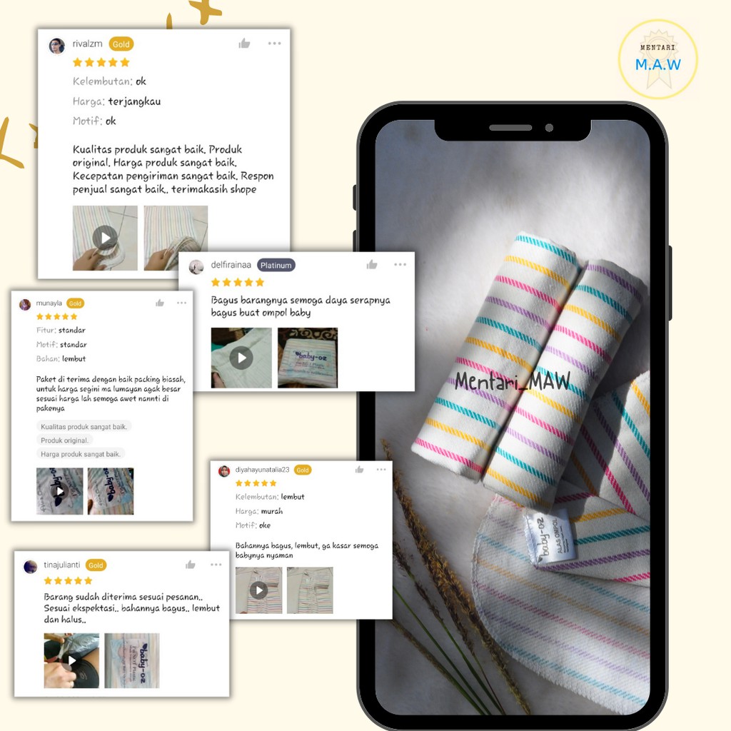 ORINAL Alas Ompol Baby Oz Garis / Popok Lurik Pipis Bayi Katun Tebal Kualitas Premium