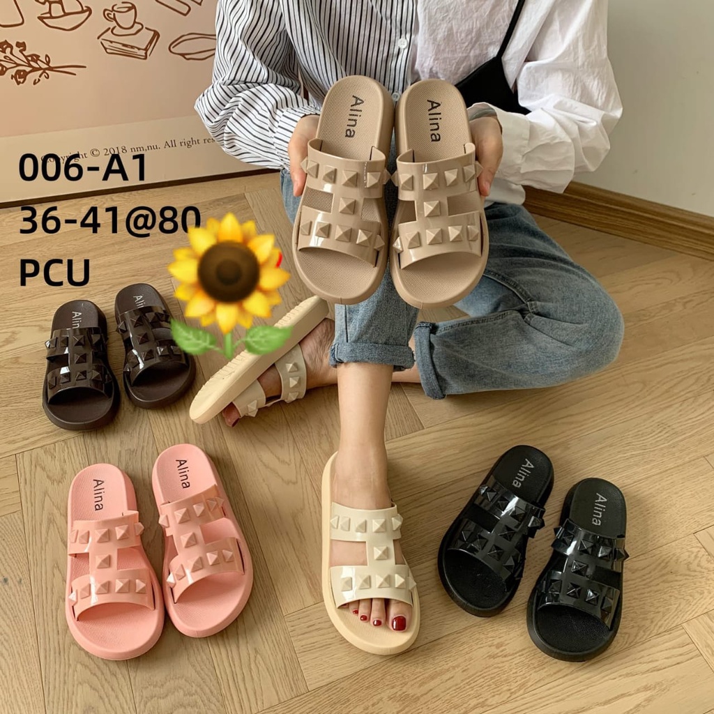 Sandal Karet Jelly Wedges Wanita import Model Terbaru Original Kekinian by AGUNG STYLE Balance 006-A2