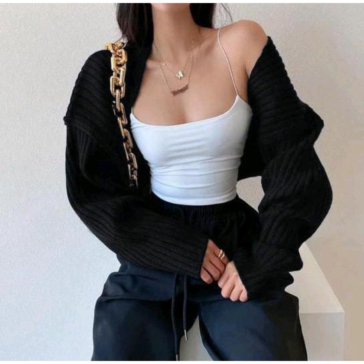 LIAM BOLERO CARDY / OUTER KNIT PREMIUM / CROP CARDY / CANDY SHORT CARDY 7 GET / KARDIGAN RAJUT / LIAM OVERSIZE