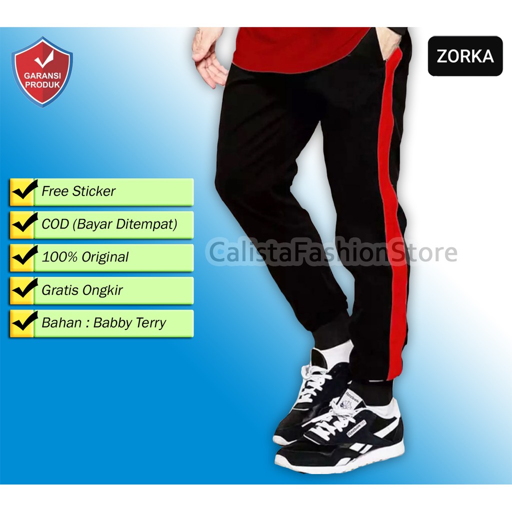 PROMO Celana Joger Polos Panjang Sweatpants Dewasa Abu Muda Size M-L-XL-XXL