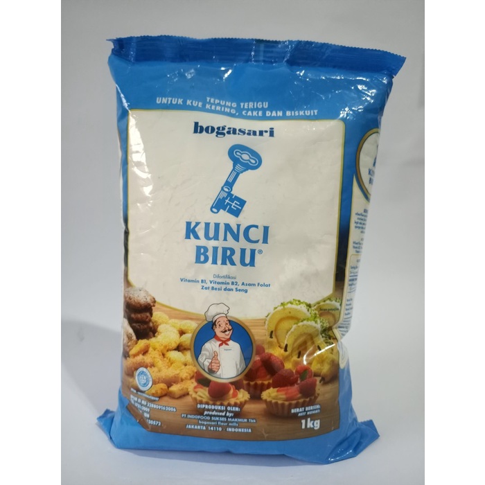 

D02D1 Bogasari Kunci Biru Tepung Terigu (Protein Rendah) 1Kg Da01D100