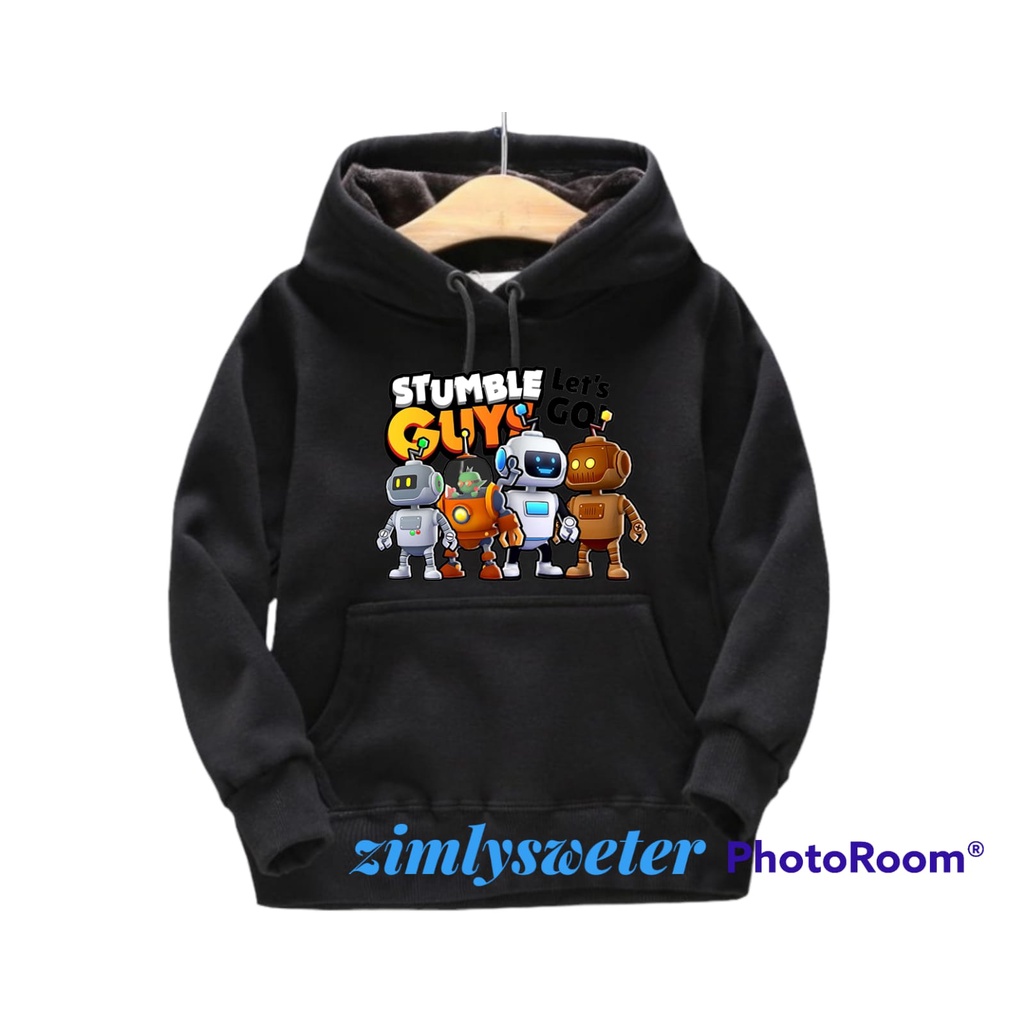 Jaket Hoodie Game STUMBLE GUYS SKIN ROBOT Anak Laki Laki / Hodie Anak Laki Laki / Sweater Anak Usia 