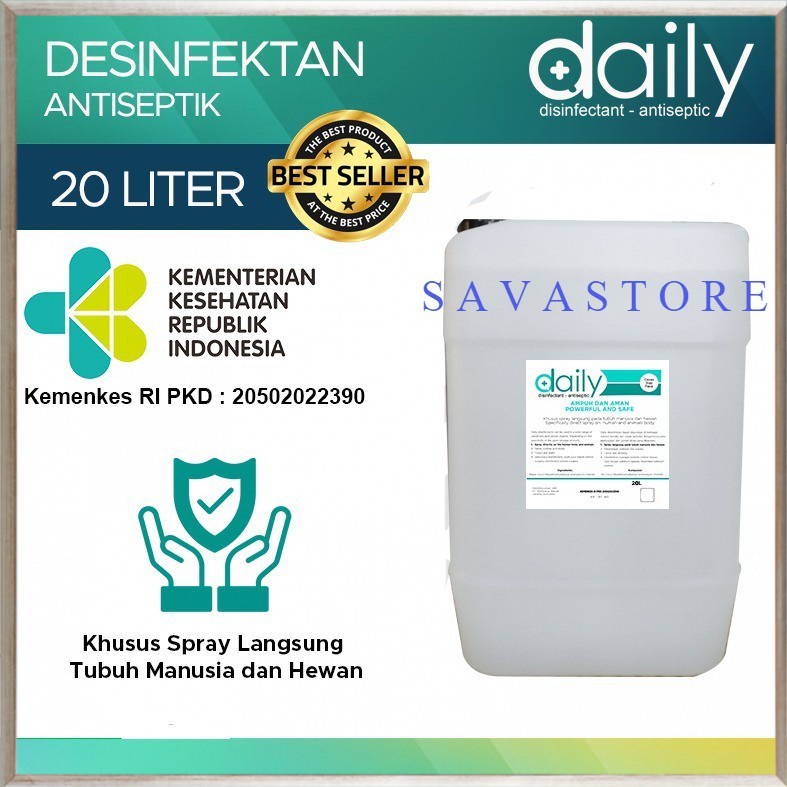 DESINFEKTAN DISINFEKTAN DAILY REGULER ANTISEPTIC 20 LITER ANTI VIRUS