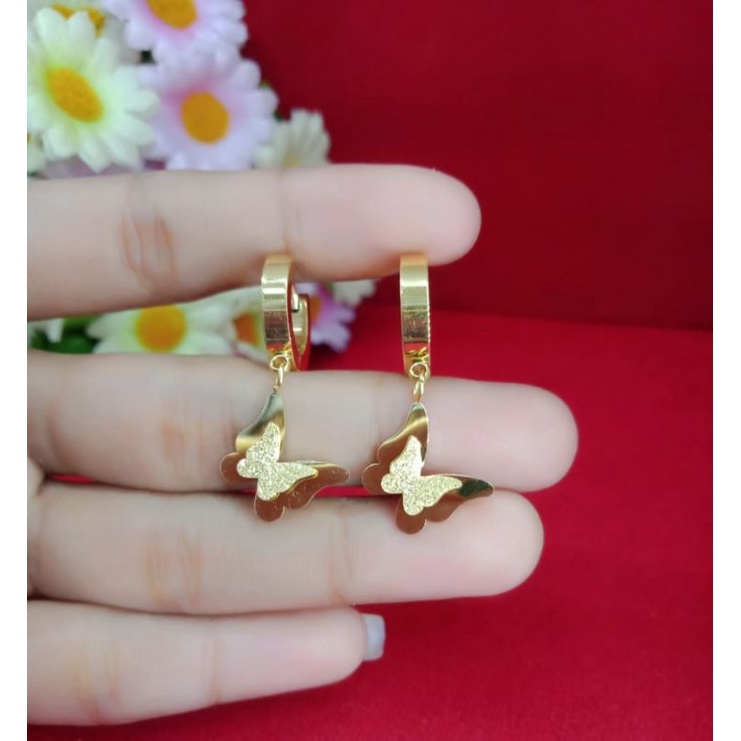 anting jepit emas anting wanita
