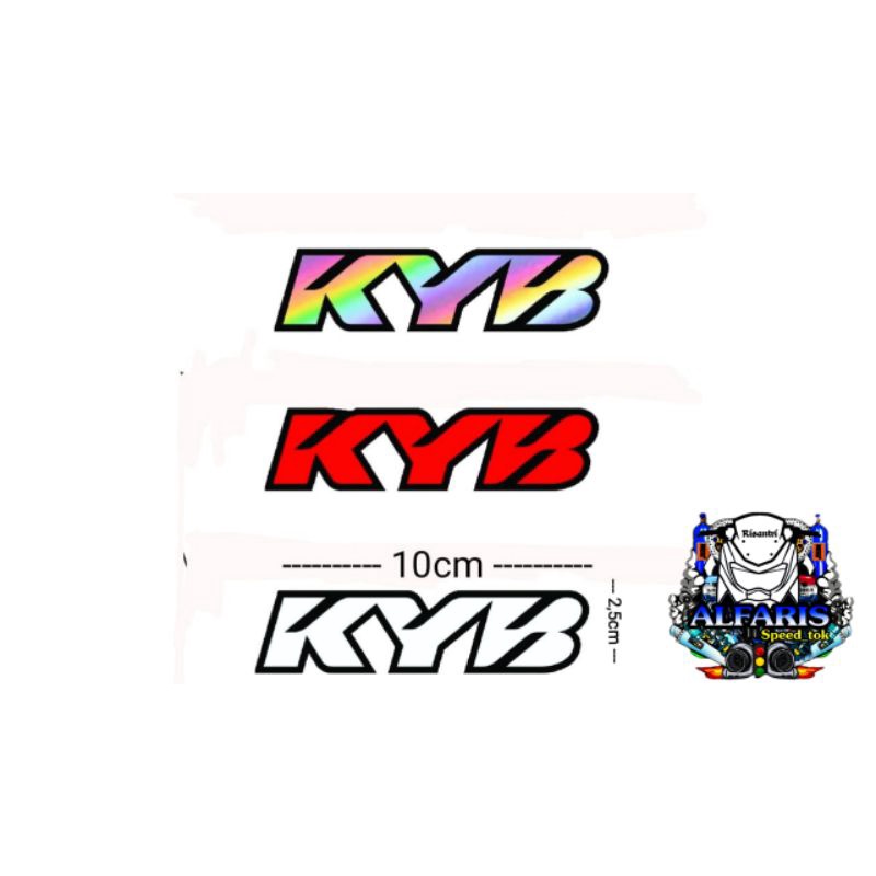 EMBLEM KYB STICKER BOTTOM SHOCK SKOK KYB HARGA 1 SET KANAN KIRI