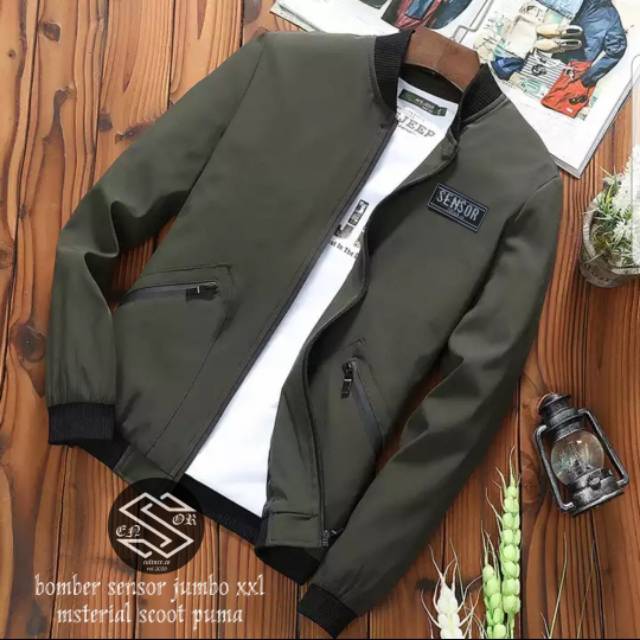 Jaket bomber pria jumbo trending premium