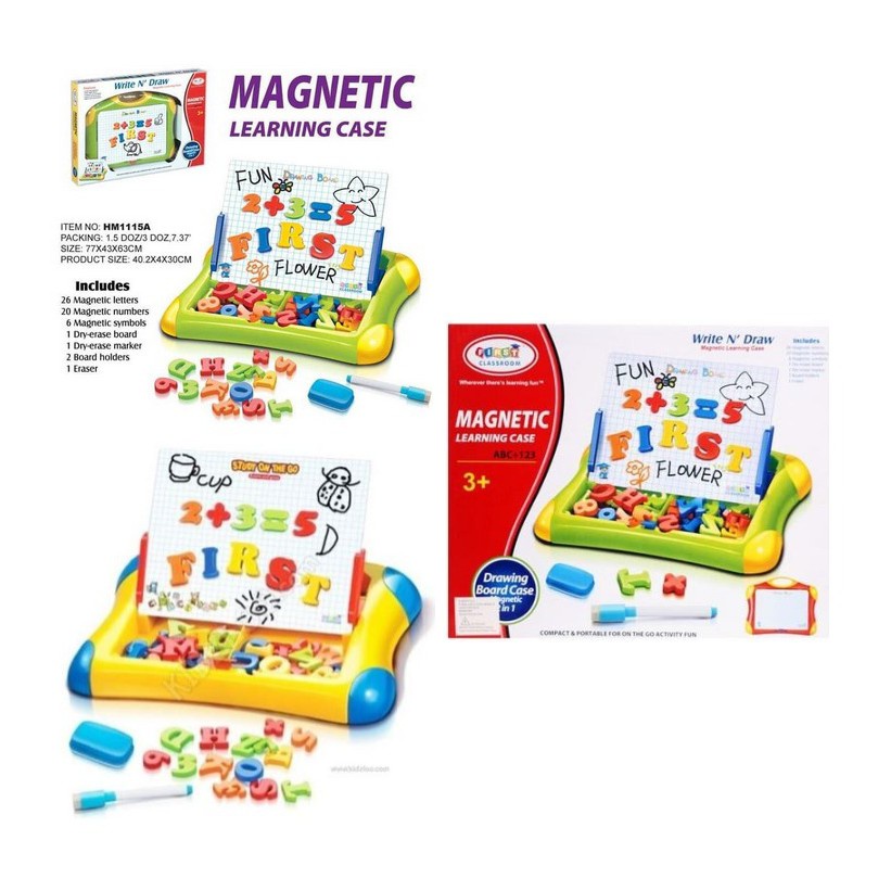 Magnetic Learning Case  - Mainan Edukasi Magnetic Learning Case Drawing Board 2 in 1 classroom