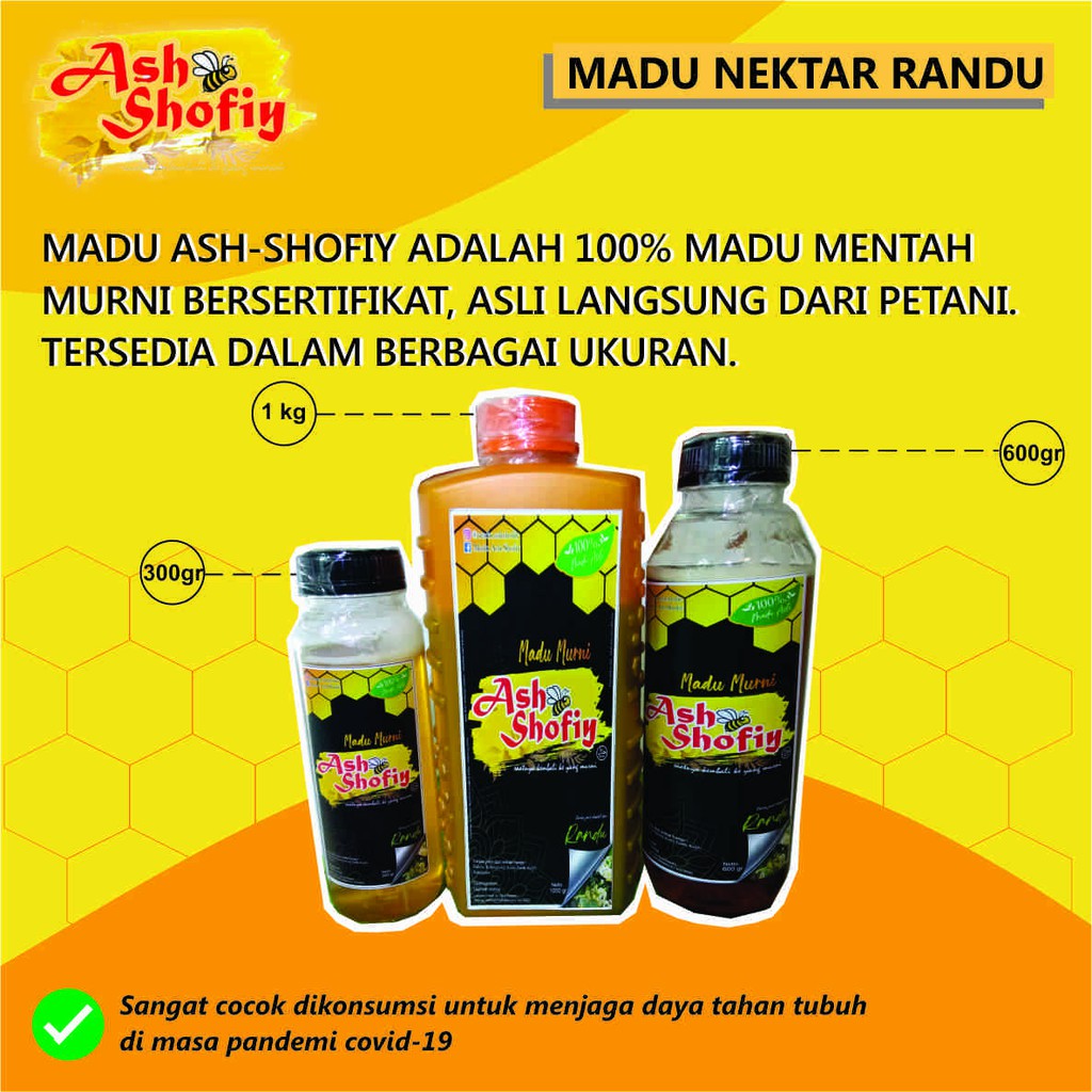 

Madu Ash-Shofiy Nektar Randu 100% ASLI