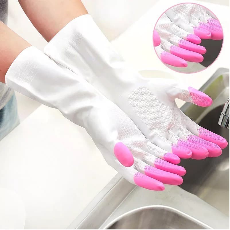 Sarung Tangan Karet Cuci Piring Anti Air / Rubber Glove LATEX BIASA Silicone Glove Gloves