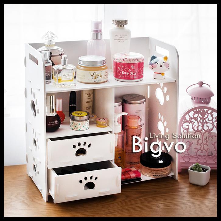 Box Penyimpanan Obat - Tempat Kosmetik Kayu Wpc Dua Susun Tempat Obat Harian Kotak Obat