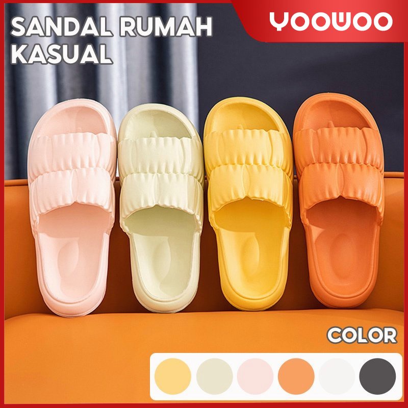 Sandal Rumah / Sandal Wanita Lembut / Sol Tebal /Korean Import Jelly Soft Slipper Anti Slip