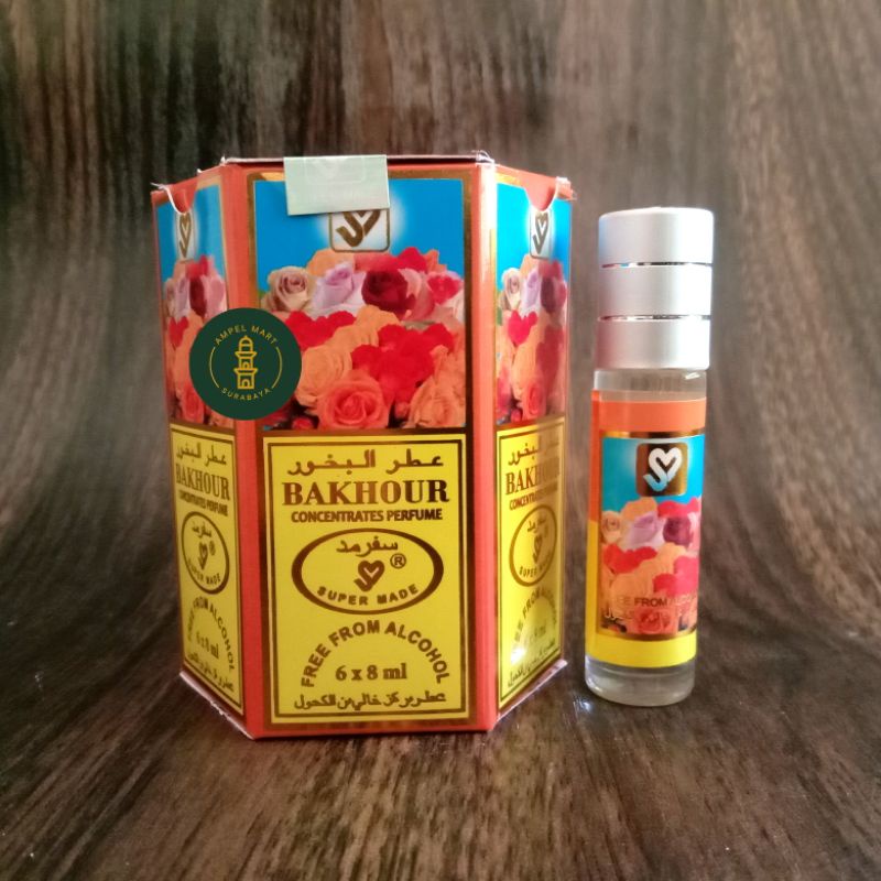 Parfum Bakhour Roll On Satu Box isi 6 Pcs - Parfum Supermade Non Alkohol