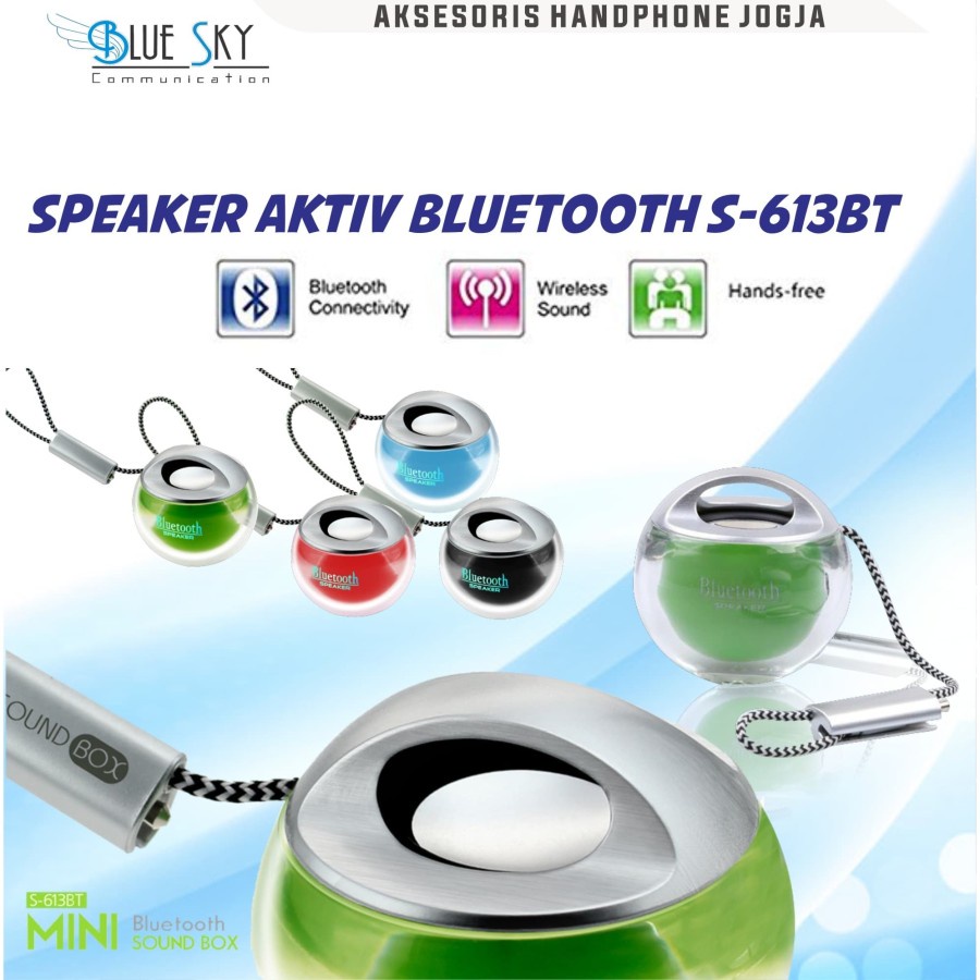 SPEAKER AKTIF BLUETOOTH S-613BT PORTABLE MINI WIRELESS MUSIC BOX