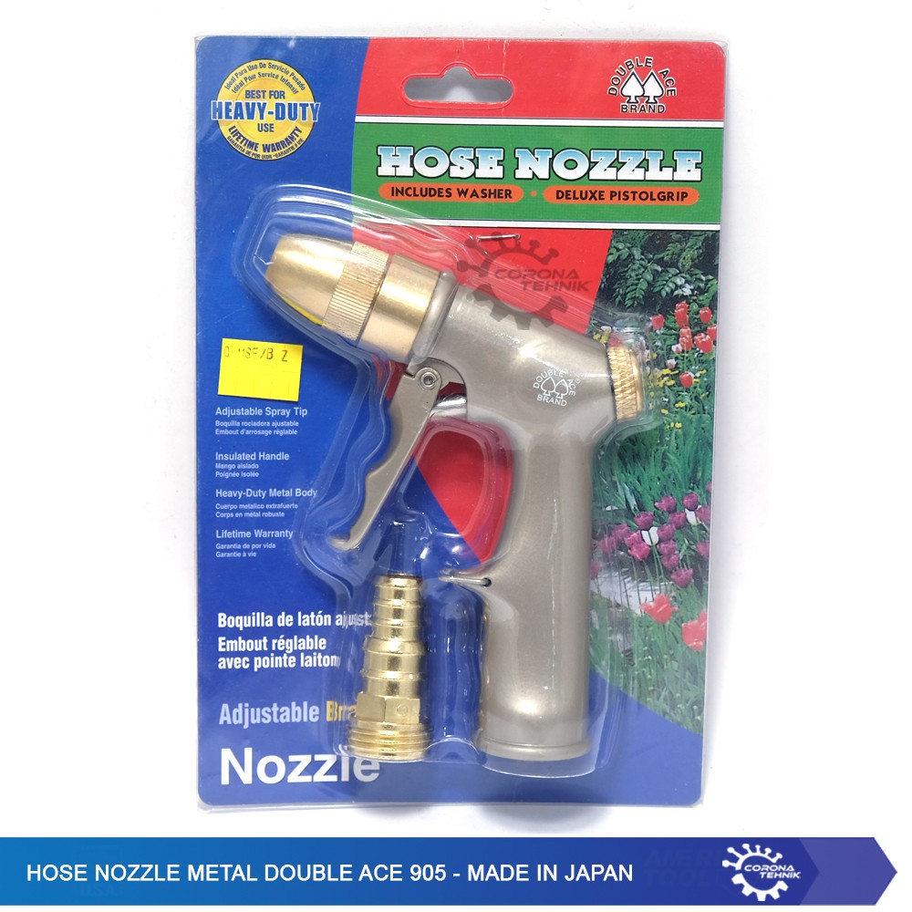 Hoze Nozzle Metal - Semprotan Air Double Ace 905 - Made in Japan