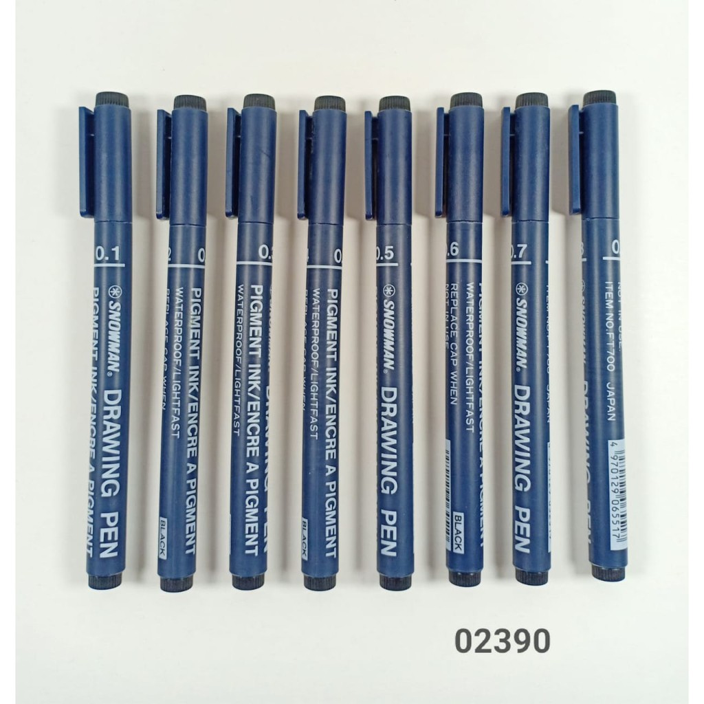 

Snowman Drawing Pen Black 0,1mm sampai 0,8mm - 02390