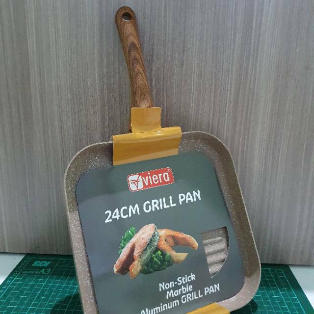 Viera grill pan 24cm Non Stick Marble Anti Lengket