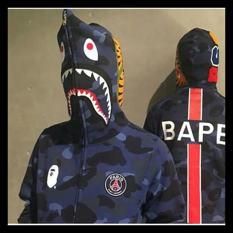 Terbaru Bape Shark X Psg Full Zipp Terlaris !!!