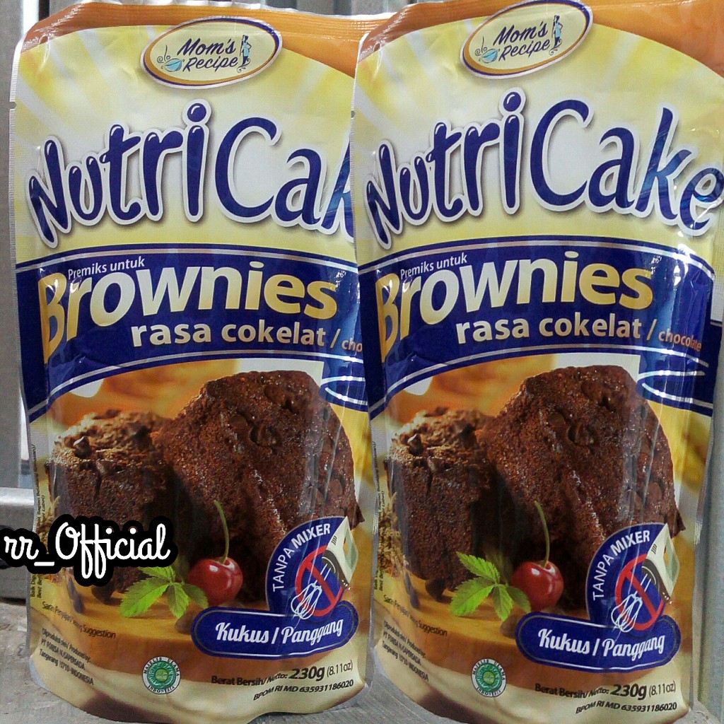 

Brownies Coklat Bahan Kue Kukus Panggang Chocolate Choco Chips NutriCake 230g