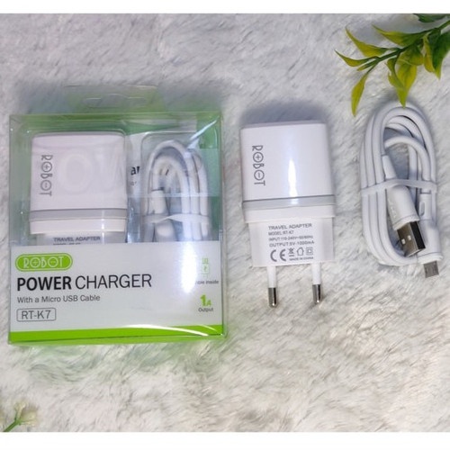 ✅RESMI - ROBOT RTK7 ADAPTER CHARGER ORIGINAL 1 USB CHARGING WITH MICRO CABLE