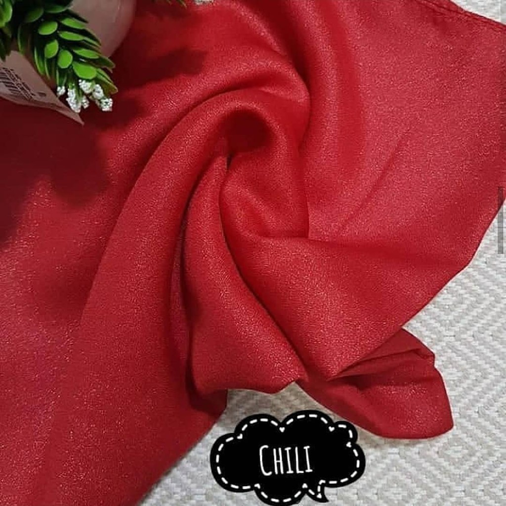 SHINAR GLAMOUR ANSANIA PREMIUM Kerudung Segi Empat-Merah Cabe