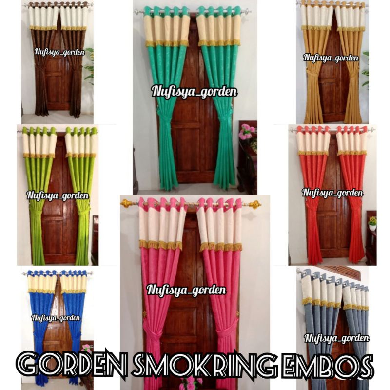 GORDEN smokring poni hordeng JENDELA/PINTU MINIMALIS gorden smokring EMBOS LEMBUT