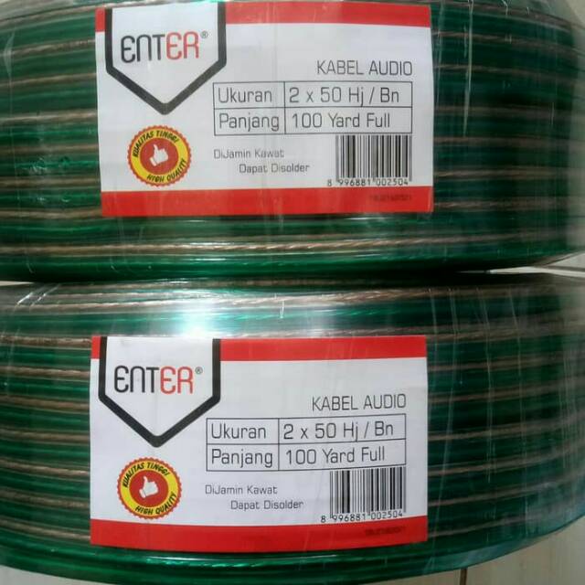 Kabel audio transparan 2 x 50 (100y)