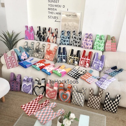 (Lebar Muat Banyak] Buffalow Bag Bangkok Knit Tote Bag Rajut Tas Buffalow