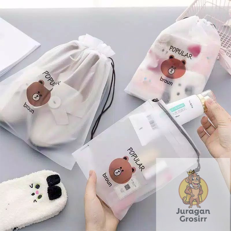 JG - POUCH TRAVEL ORGANIZER BAG KOSMETIK ANTI AIR POUCH WANITA IMPORT MURAH