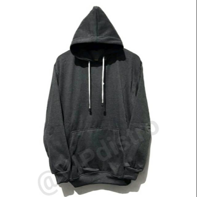 POLOS Jaket hoodie jumper abu tua unisex ukuranM L XL XXL XXXL/ jaket zero heroes cewek cowok distro