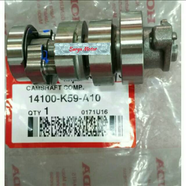 Camshaft Vario 150 noken as Vario 150 . Vario150 ASLI ORI HONDA AHM HGP14100-K59-A10 14100k59A10