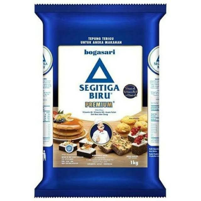 

TEPUNG SEGITIGA BIRU PREMIUM KEMASAN 1KG TERIGU PROTEIN SEDANG BOGASARI