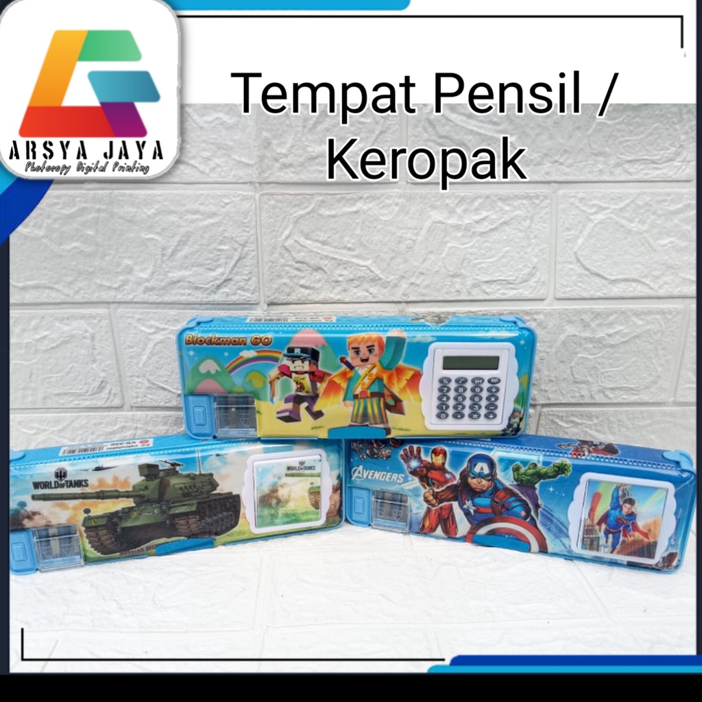 

Tepak / Kotak pensil /Tempat Pensil Magnet Kalkulator VS 520 BTS BT21 DISNEY