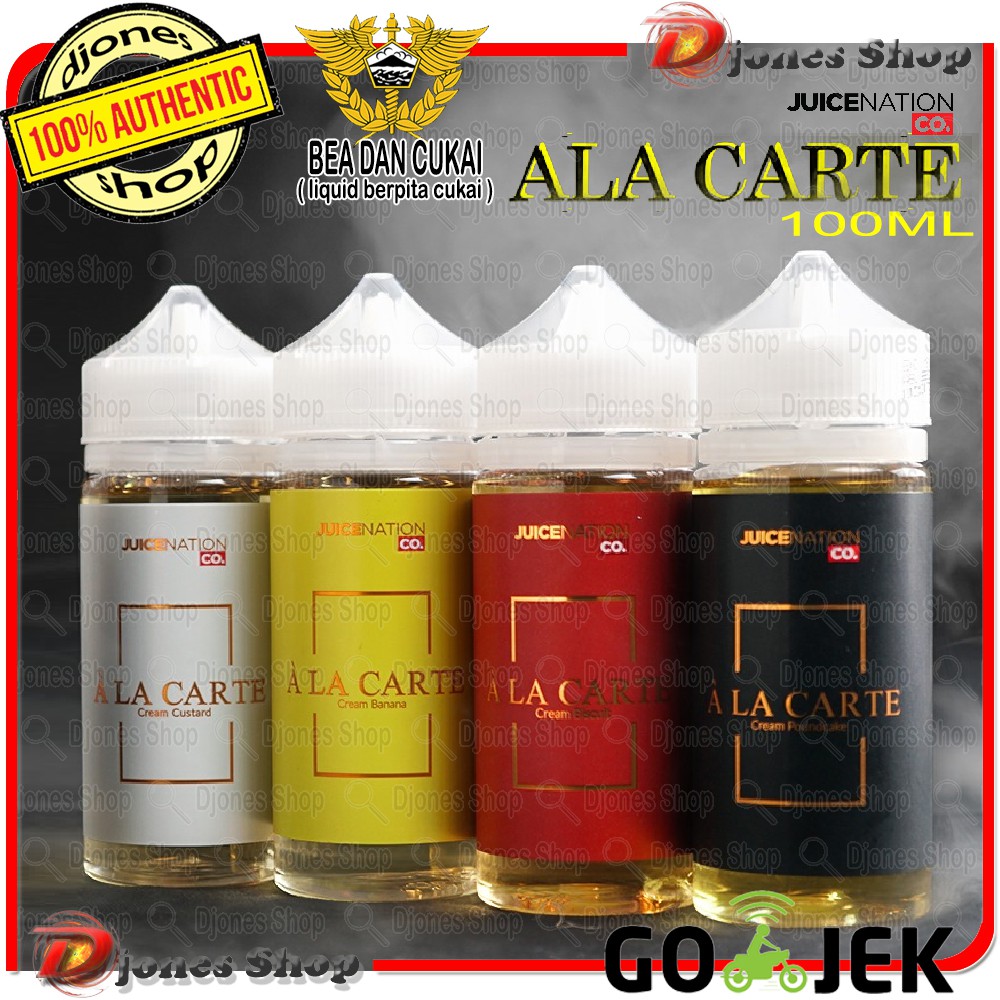 Authentic ALA CARTE 100ml By Juicenation Liquid Vape A LA CARTE