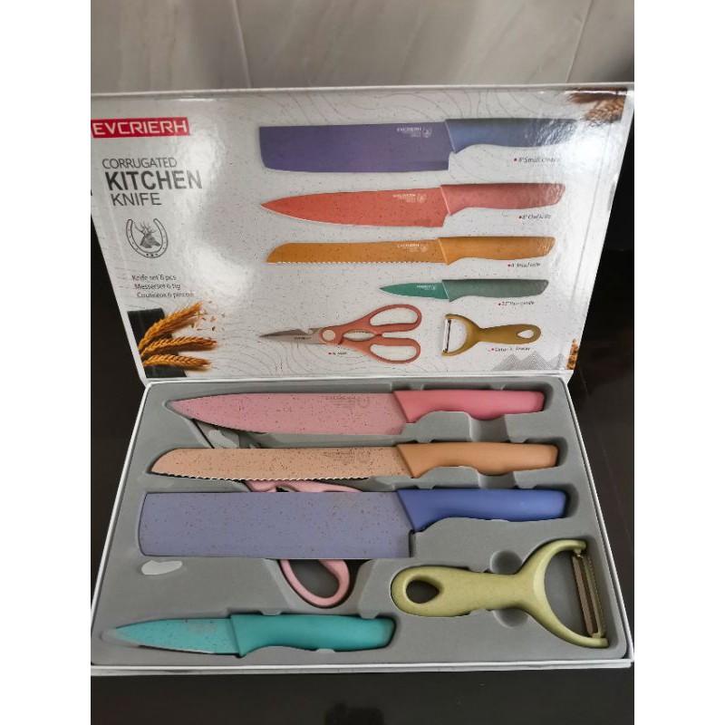 Pisau set EVCRIERH dilapisi anti lengket