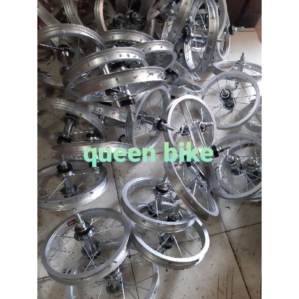 rim velg veleg peleg peleng roda alloy almini sepeda mini bmx 12 komplit siap pakai termurah