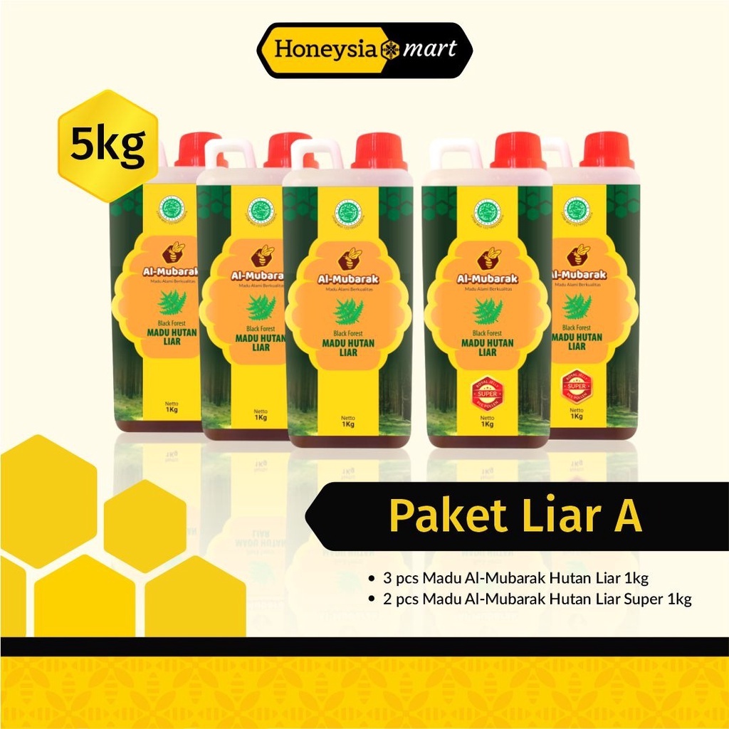 

PAKET LIAR A Madu Al Mubarak 3 Pcs Hutan Liar 1kg & 2 Pcs Hutan Liar Super 1kg