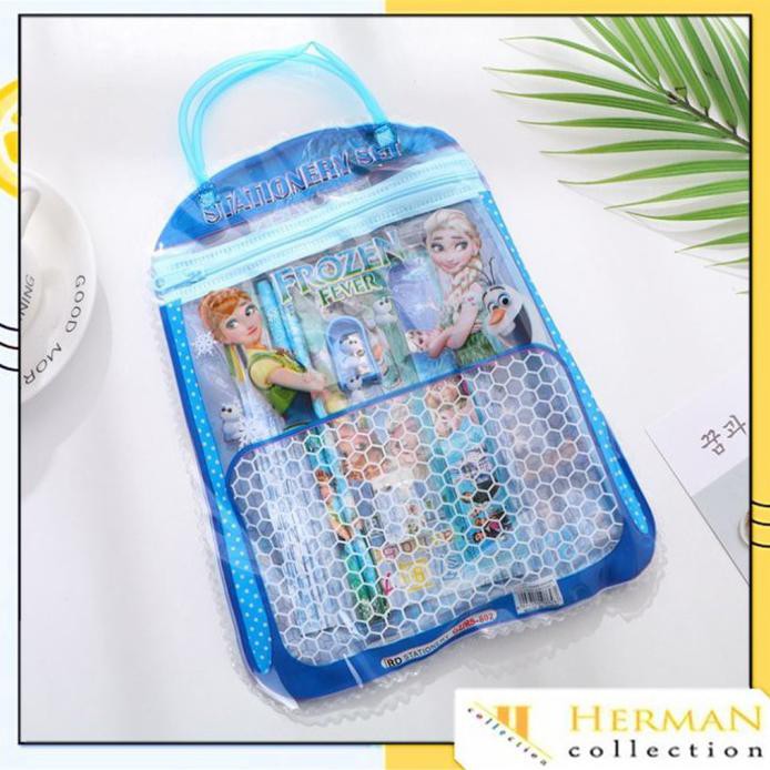 

keren stationery set 6 in 1 free bag alat tulis anak sekolah buku pulp sry77